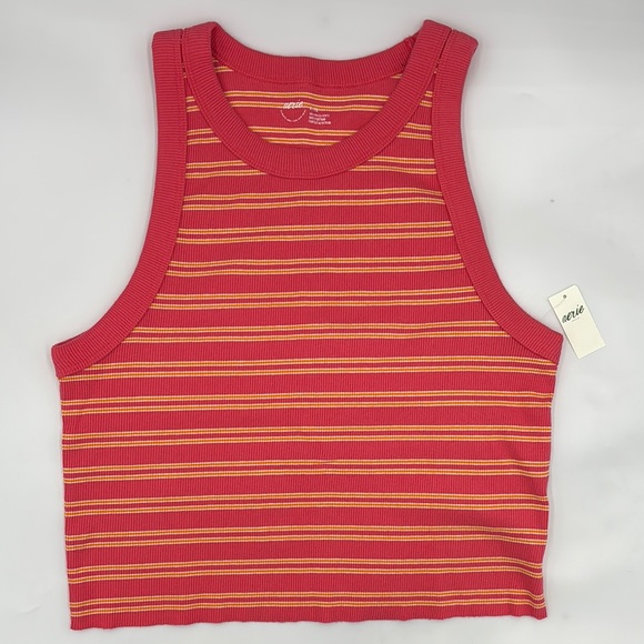 aerie Tops - Aerie Halter Stripe Tank Top